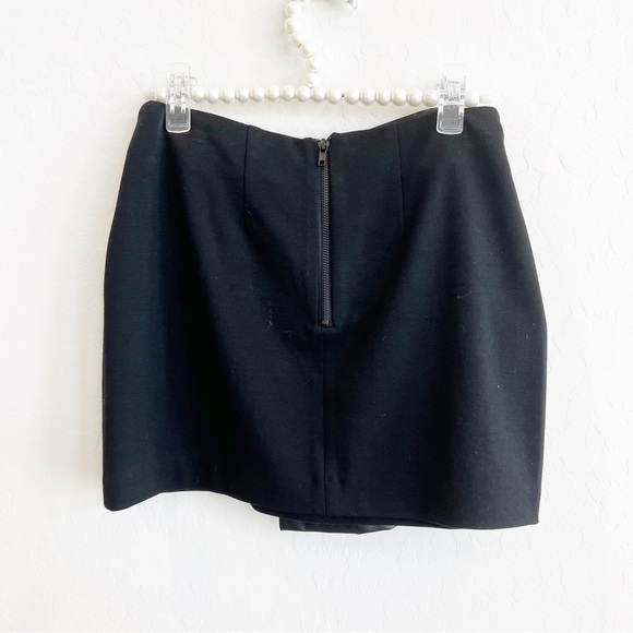 W118 by Walter Baker Women's Bee Faux Leather Mini Skirt Zipper Black 2 NWT - Picture 5 of 6